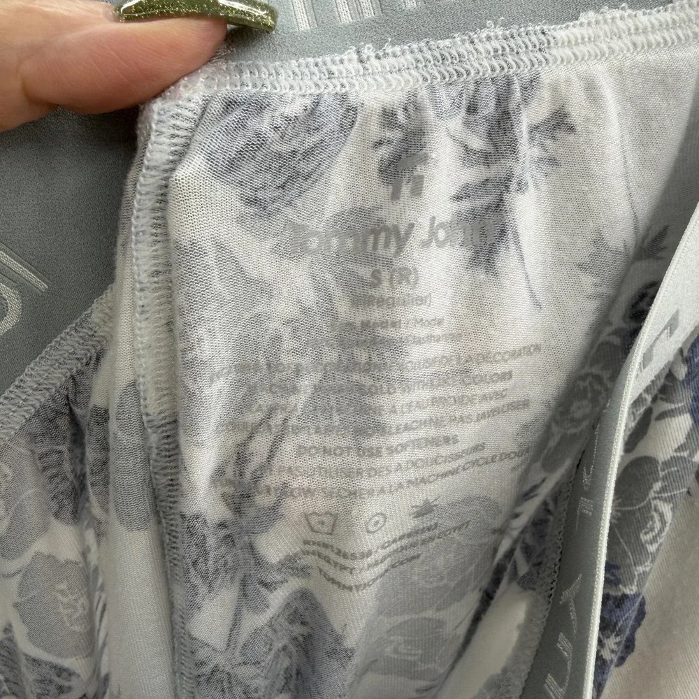 Tommy John Pants Mens Small Blue Floral Second Skin Lounge Lightweight Pull On